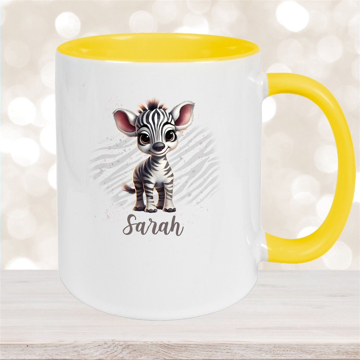 Tasse Wunschname Zebra #1 Keramik Kinderbecher versch. Farben