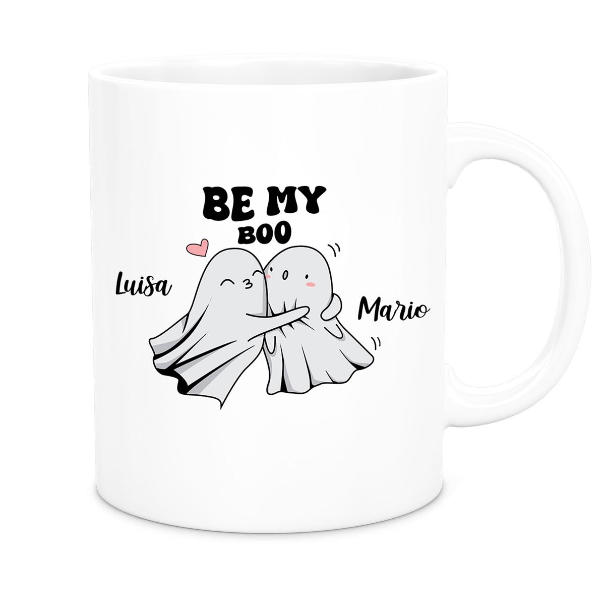 Tasse Liebe - BE MY BOO Valentinstag Wunschnamen Keramik personalisiert versch. Farben