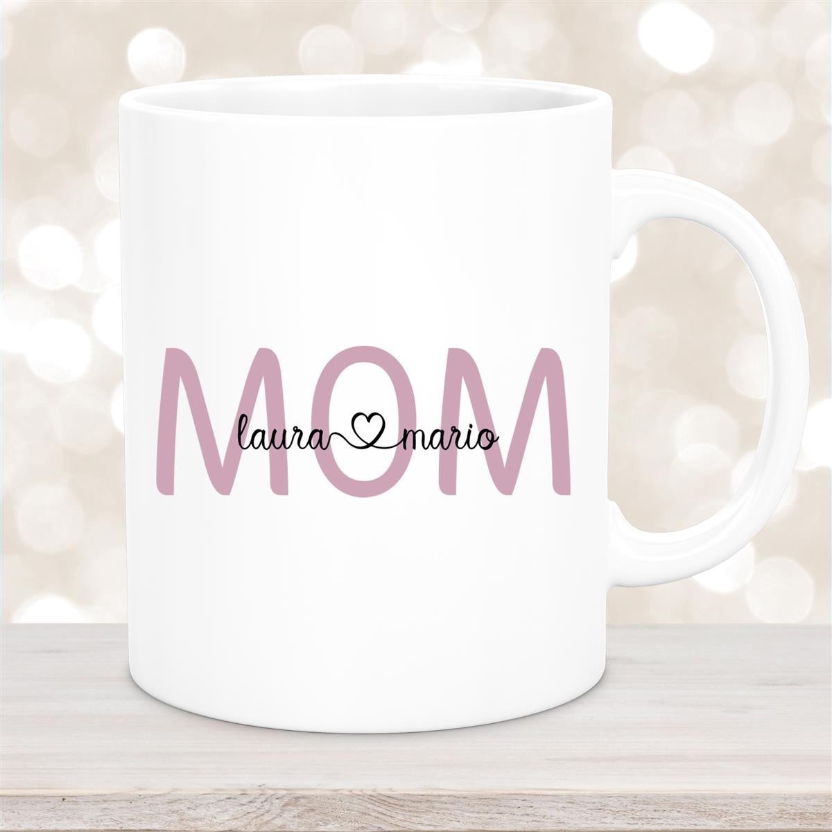 Tasse Muttertag #2 Wunschnamen Keramik Personalisiert Weiß