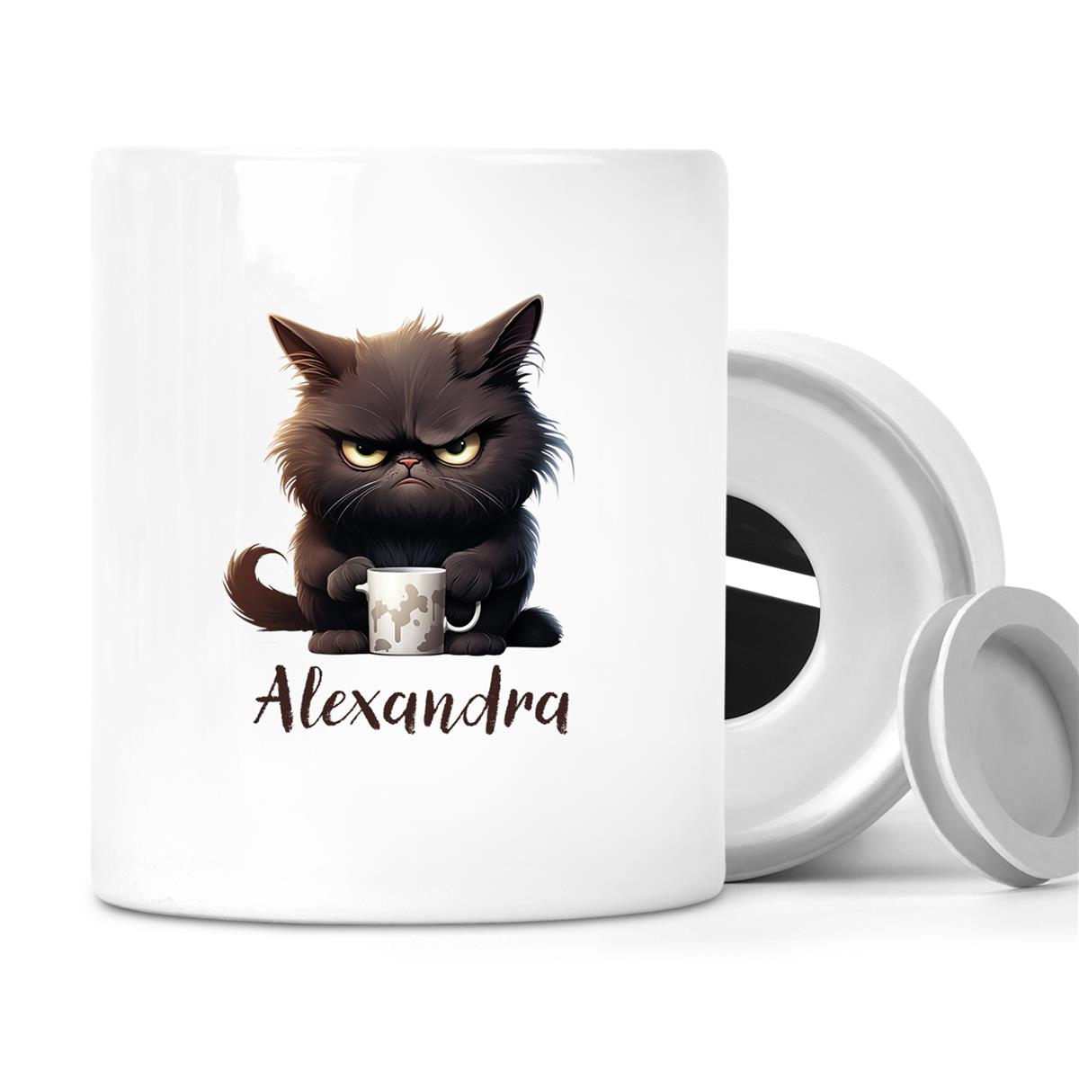 Spardose Katze Grumpy 1 Wunschname personalisiert