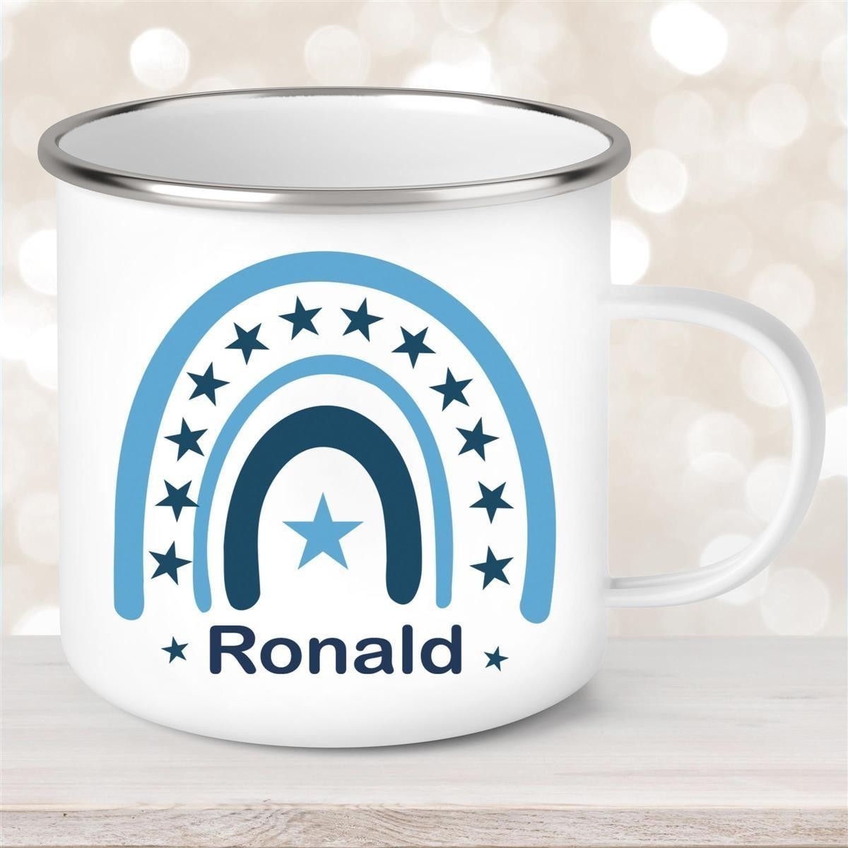 Tasse Wunschname Regenbogen #3 Emaillie Kinderbecher Tasse Wunschname Regenbogen #3 Emaillie Kinderbecher
