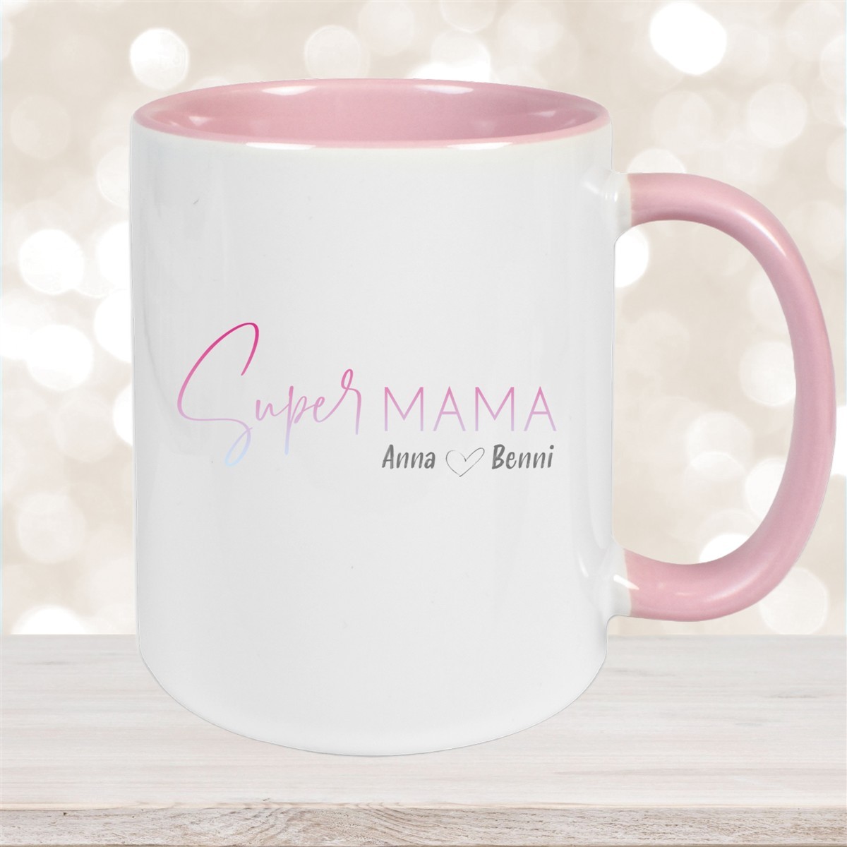 Tasse Muttertag #4 Wunschnamen Keramik Personalisiert Altrosa