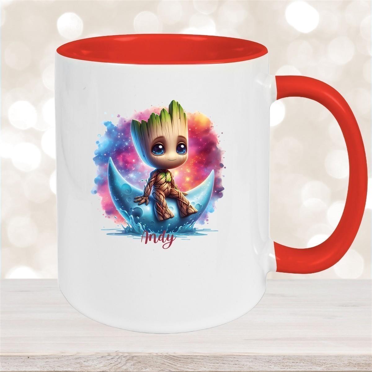 Tasse Wunschname Baby-Groot 7 Keramik Kinderbecher personalisiert versch. Farben