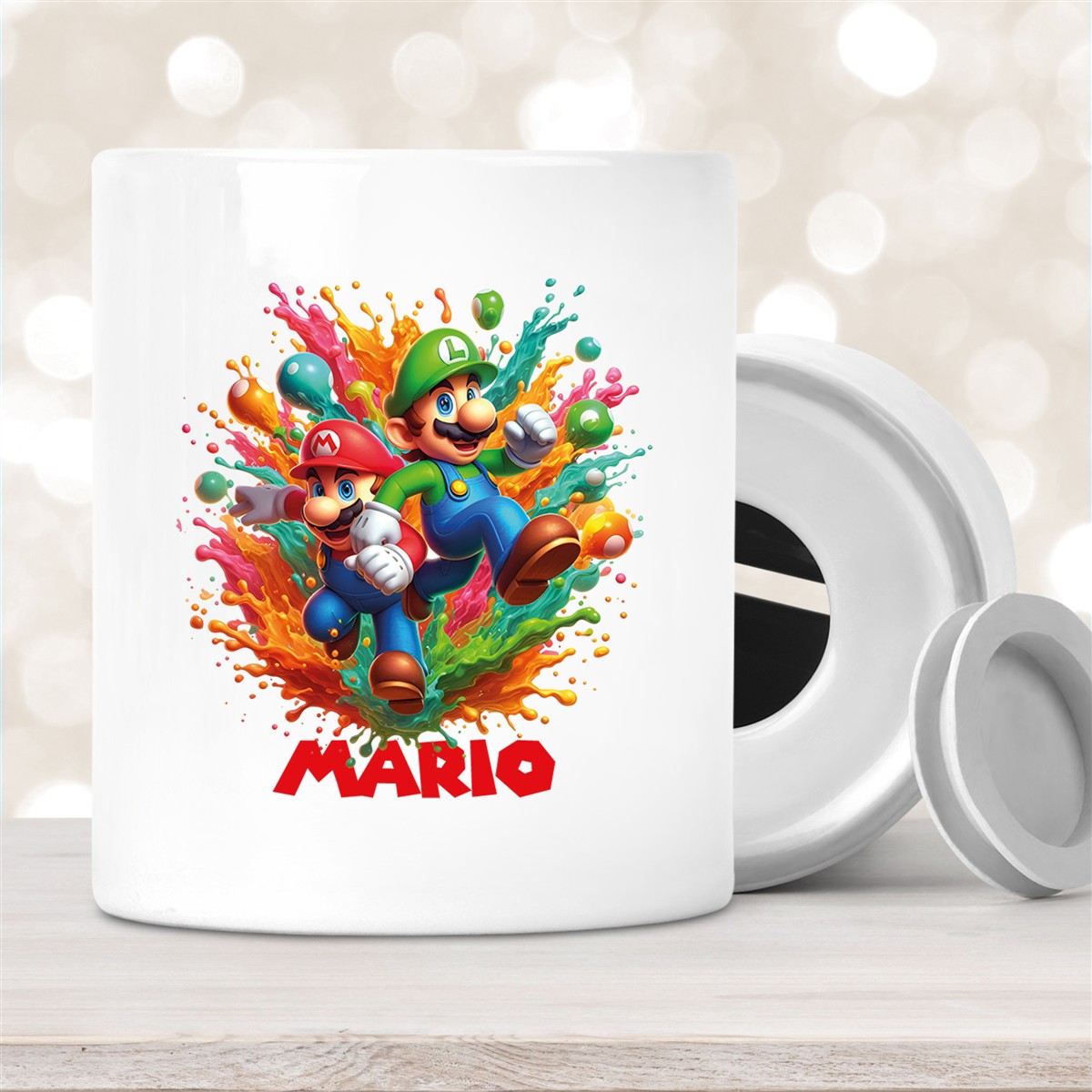 Spardose Super Mario #4 Wunschname personalisiert
