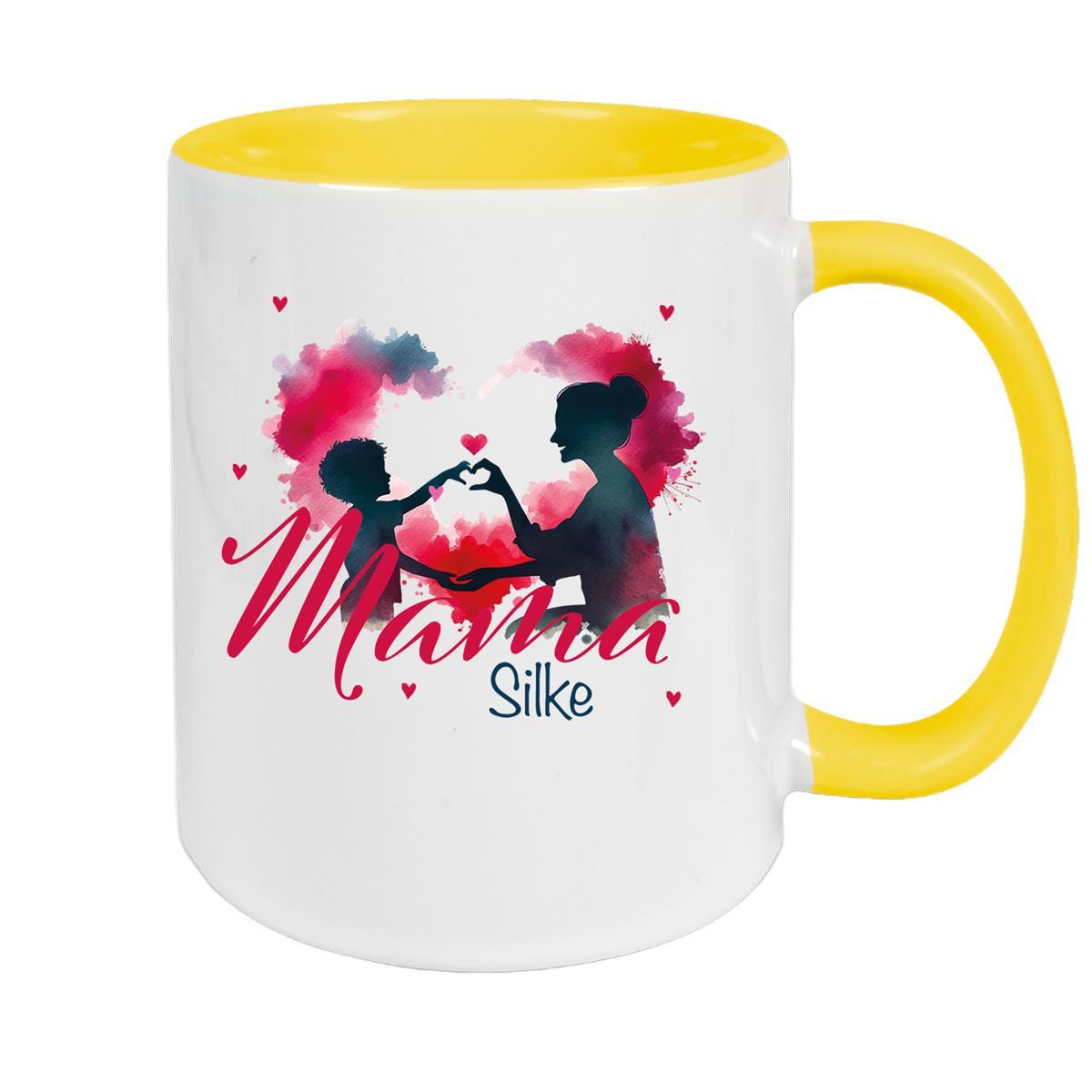 Tasse Muttertag 12 Wunschnamen Keramik Personalisiert versch. Farben