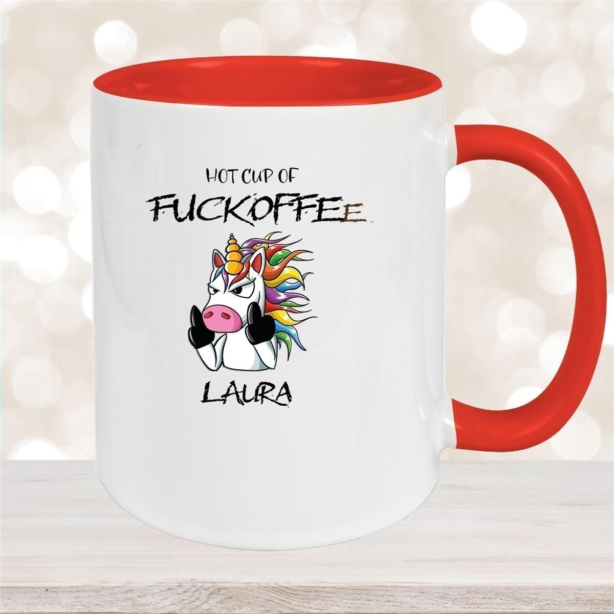 Tasse Einhorn 9 Wunschname Keramik Kinderbecher personalisiert versch. Farben