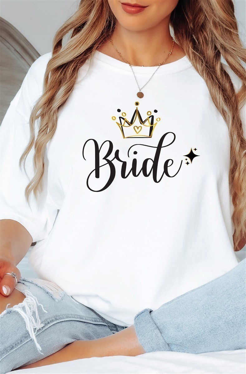 T-Shirt Bride #03– Damen-Shirt für den Junggesellinnenabschied Bride-Weiß-XXL