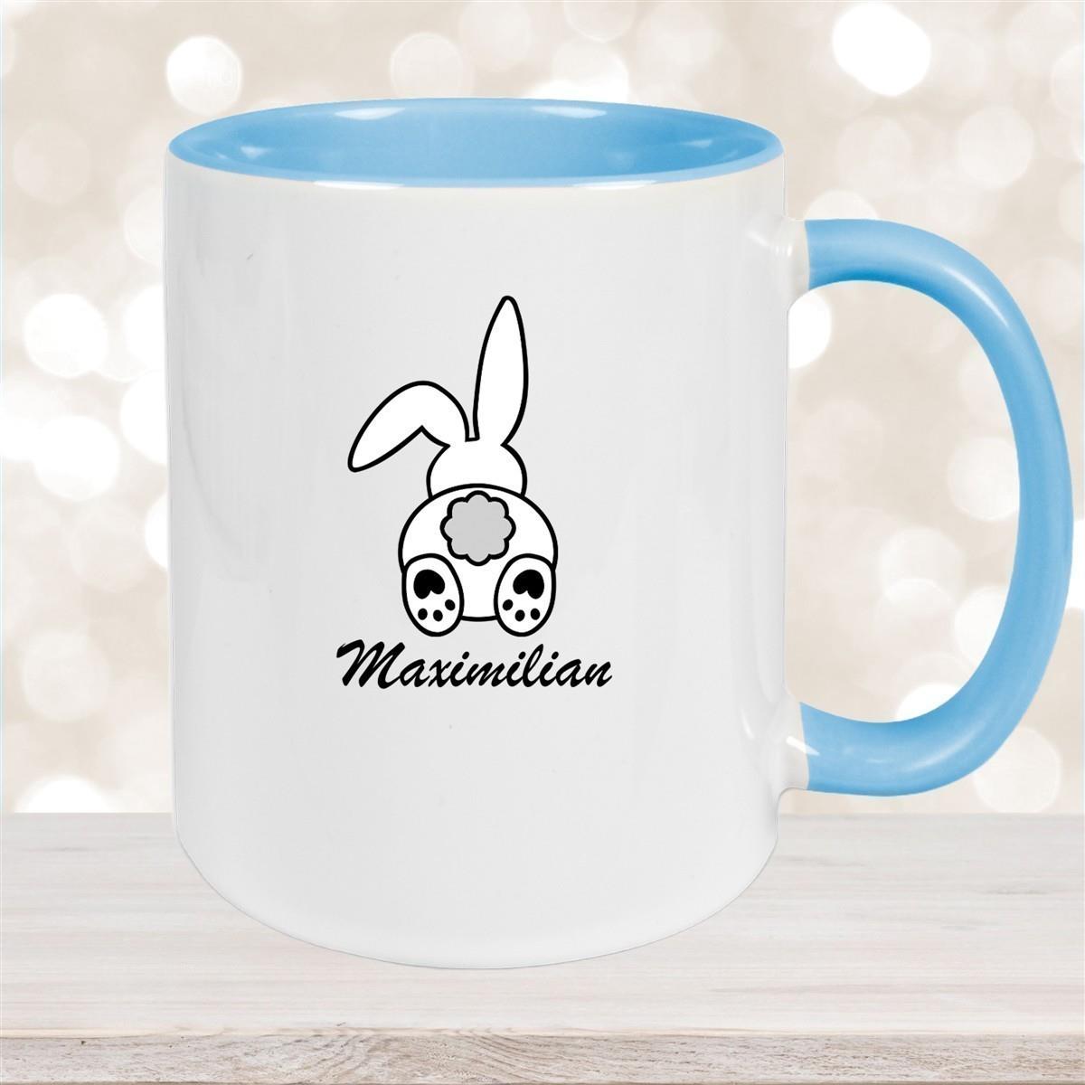Tasse Ostern - Hase 4 Wunschnamen Keramik personalisiert versch. Farben