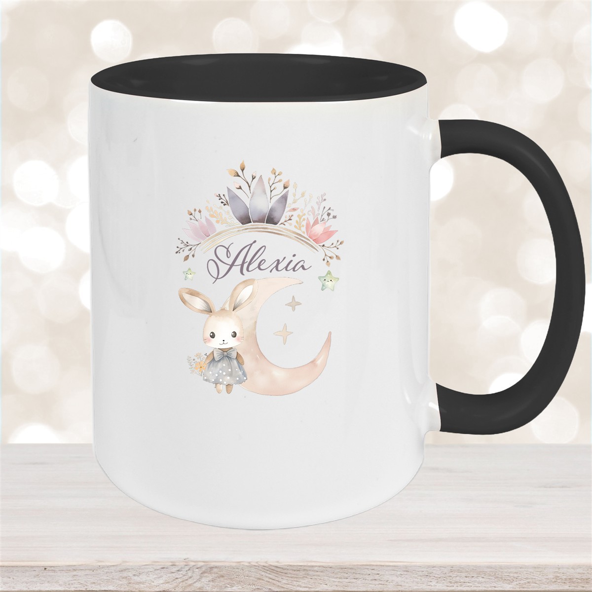 Tasse Hase Wunschname Keramik Kinderbecher Personalisiert versch. Farben