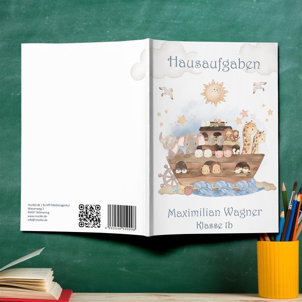 Hausaufgabenheft Arche 1 DIN A5 - 48 Blatt mit Name und Klasse