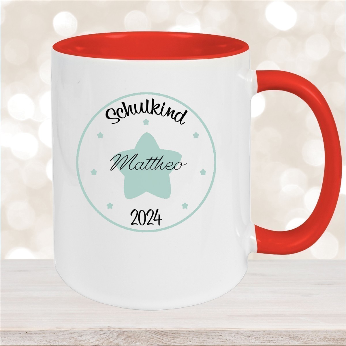 Tasse Schulkind #01 Wunschname Keramik Kinderbecher Personalisiert versch. Farben