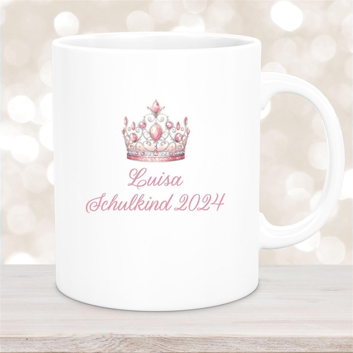Tasse Schulkind #15 Wunschname Prinzessin#1 Keramik Kinderbecher Personalisiert Weiß Tasse Schulkind #15 Wunschname Prinzessin#1 Keramik Kinderbecher Personalisiert versch. Farben