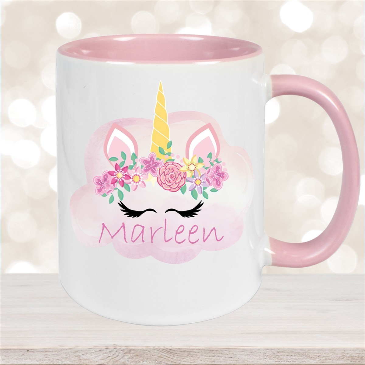 Tasse Einhorn #5 Wunschname Keramik Kinderbecher personalisiert versch. Farben