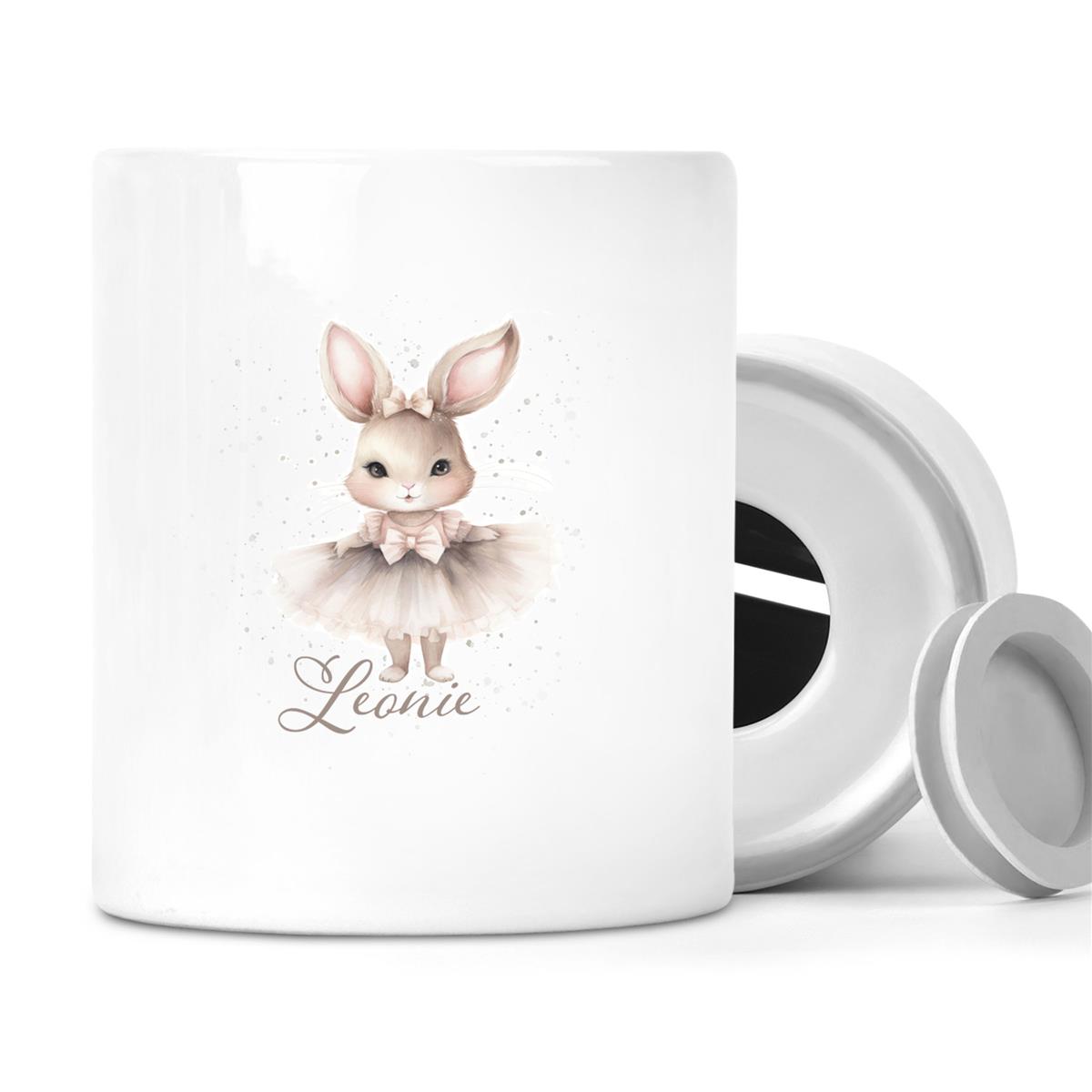 Spardose Ostern - Hase 8 mit Wunschname personalisiert