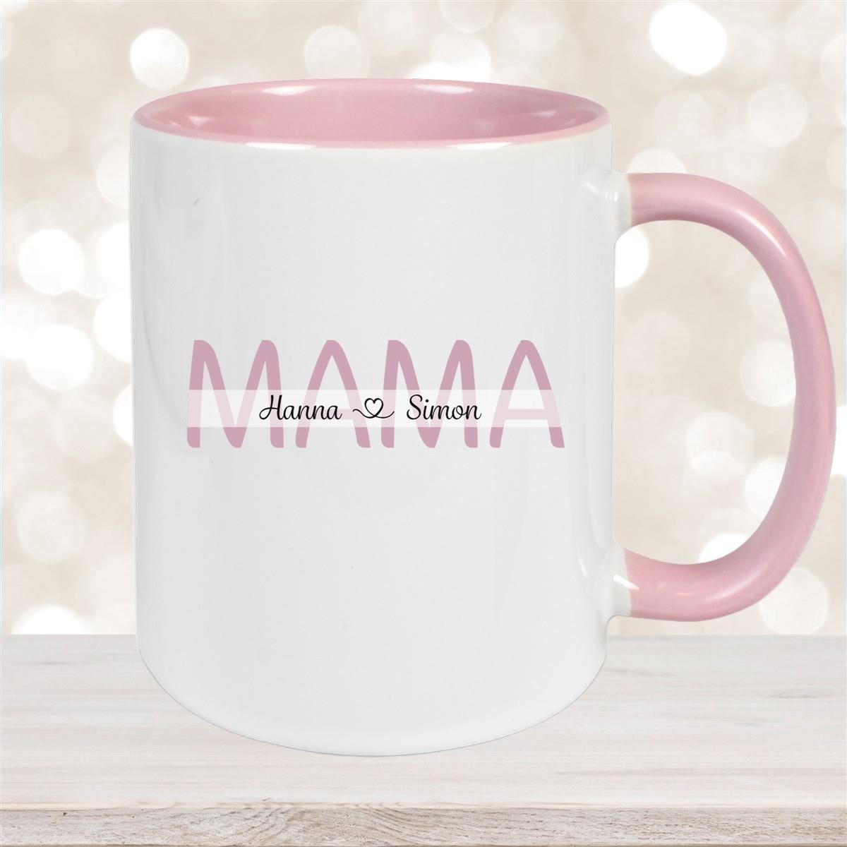 Tasse Muttertag 1 Wunschnamen Keramik Personalisiert versch. Farben