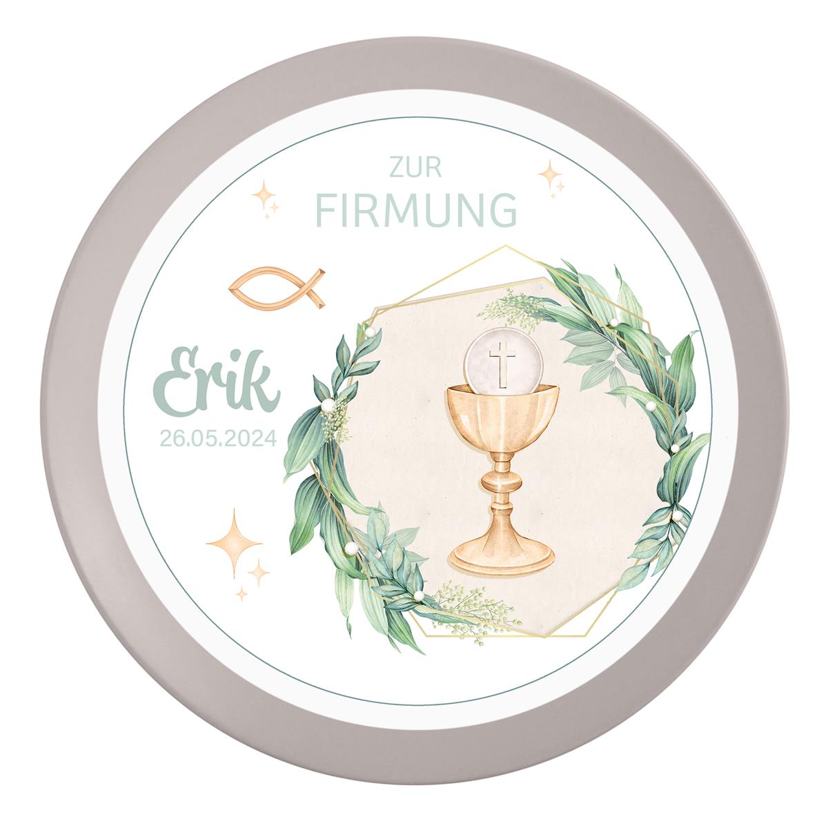 Tortenaufleger Firmung Kelch #1 Name & Datum (20cm)
