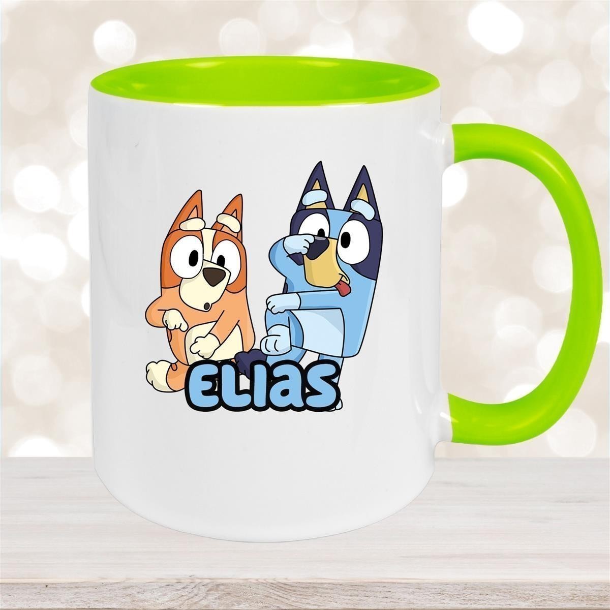 Tasse Bluey #3 Wunschname Keramik Kinderbecher personalisiert versch. Farben