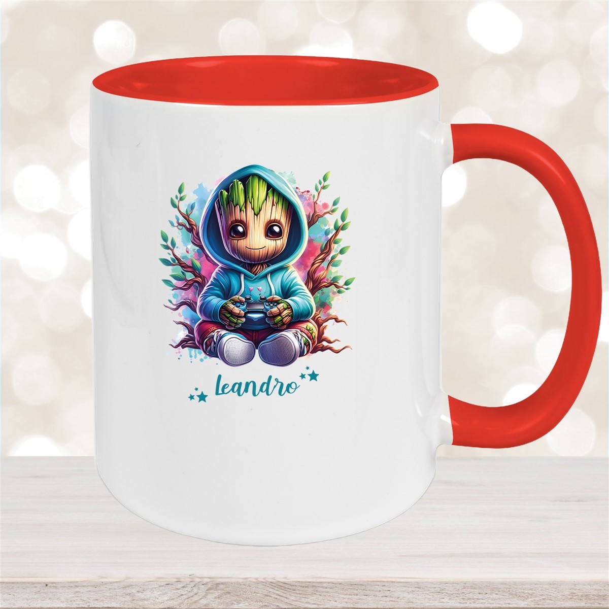 Tasse Wunschname Baby-Groot #6 Keramik Kinderbecher personalisiert Rot