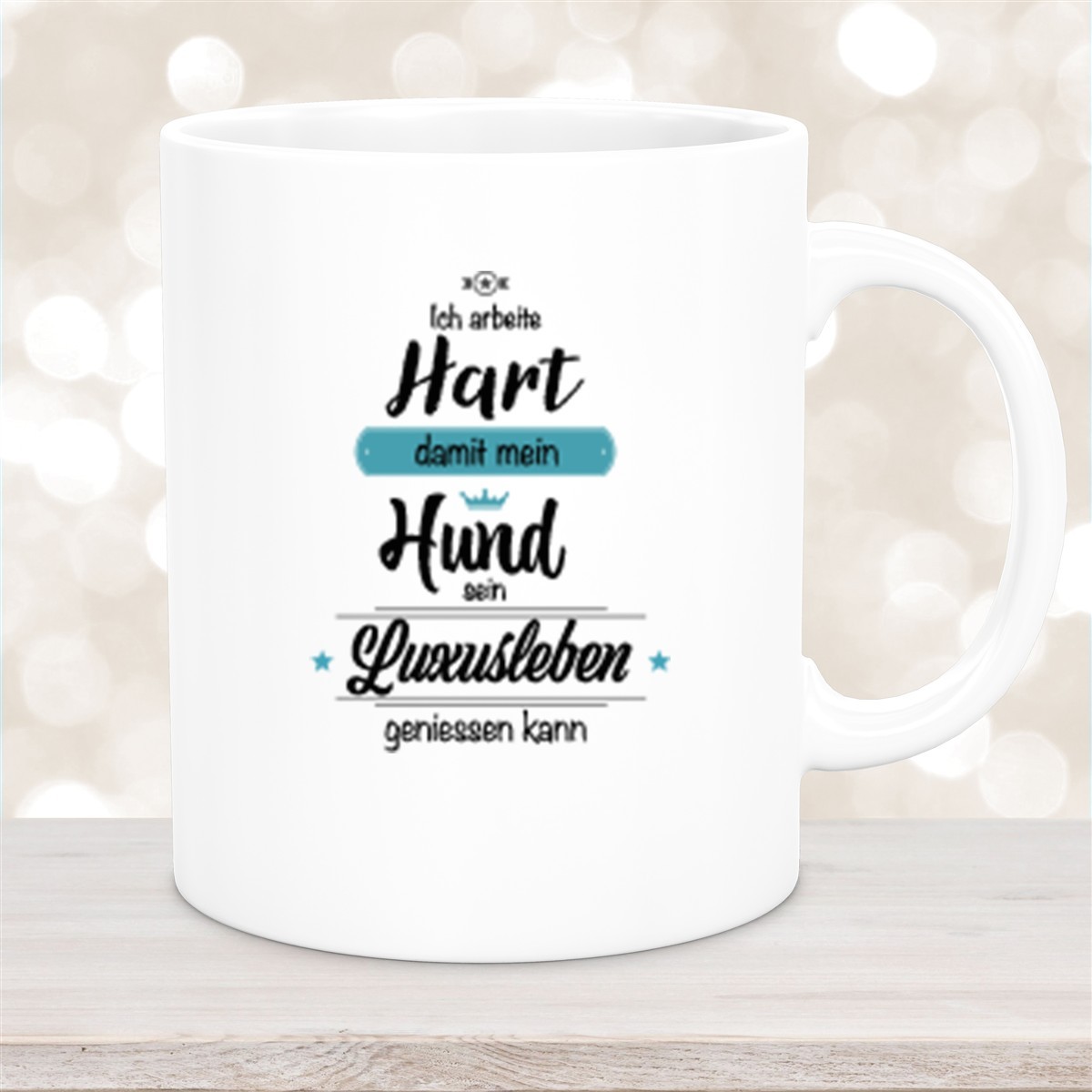 Tasse Wunschname Spruch-Hund #1 Keramik Weiß