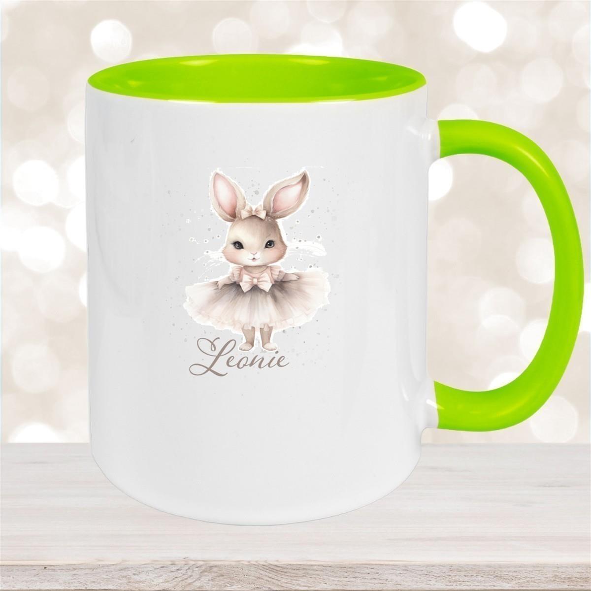 Tasse Ostern - Hase 8 Wunschnamen Keramik personalisiert versch. Farben