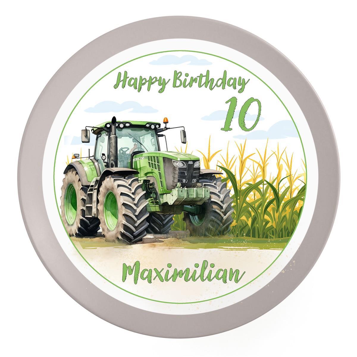 Tortenaufleger Geburtstag Traktor 1 Name & Zahl (20cm)