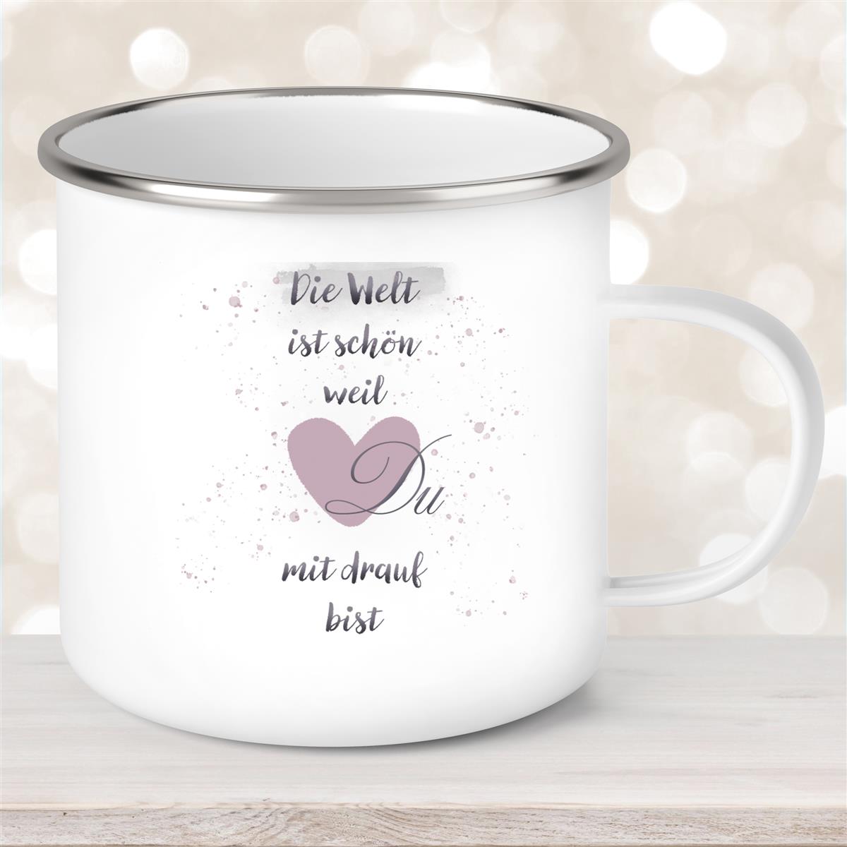 Tasse Wunschname Freundschaft Liebe #2 Emaille