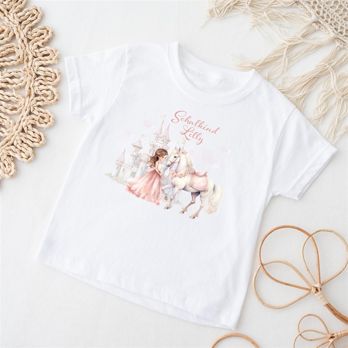 T-Shirt Schulkind-Prinzessin #1 Personalisiert mit Namen Kinder 164 (13-14 Jahre)