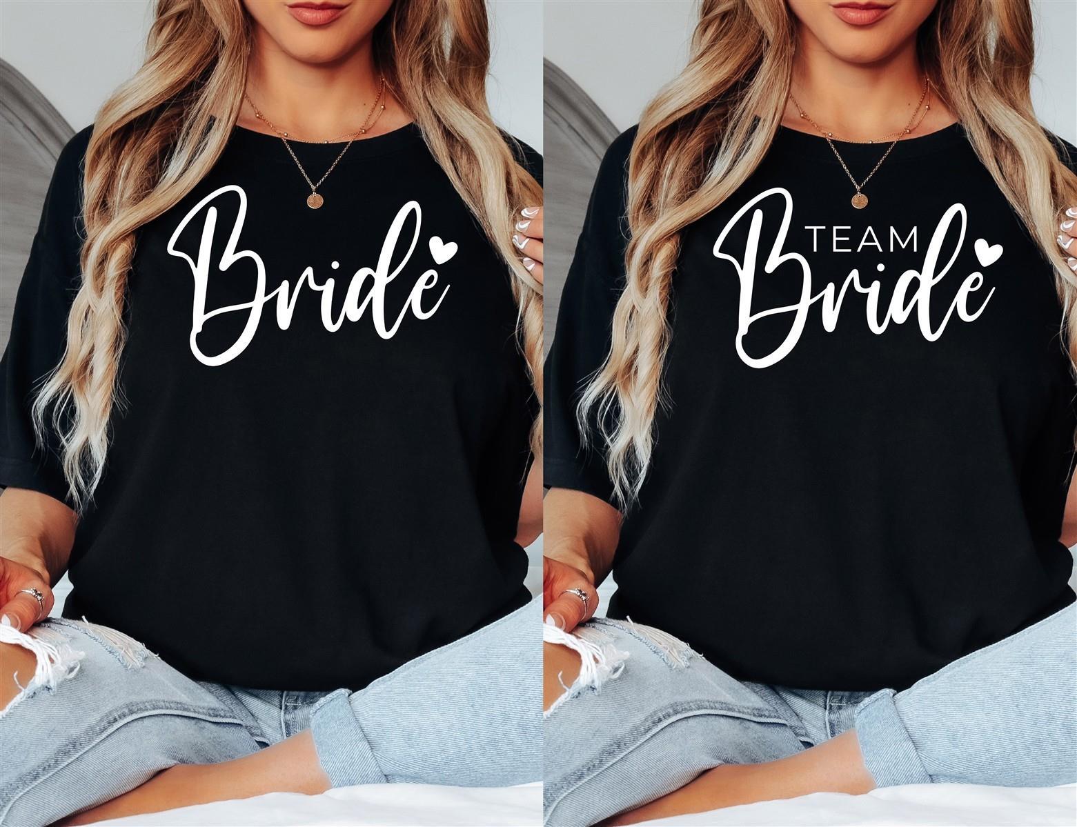 T-Shirt Bride & Team-Bride 01 – Damen-Shirt für den Junggesellinnenabschied