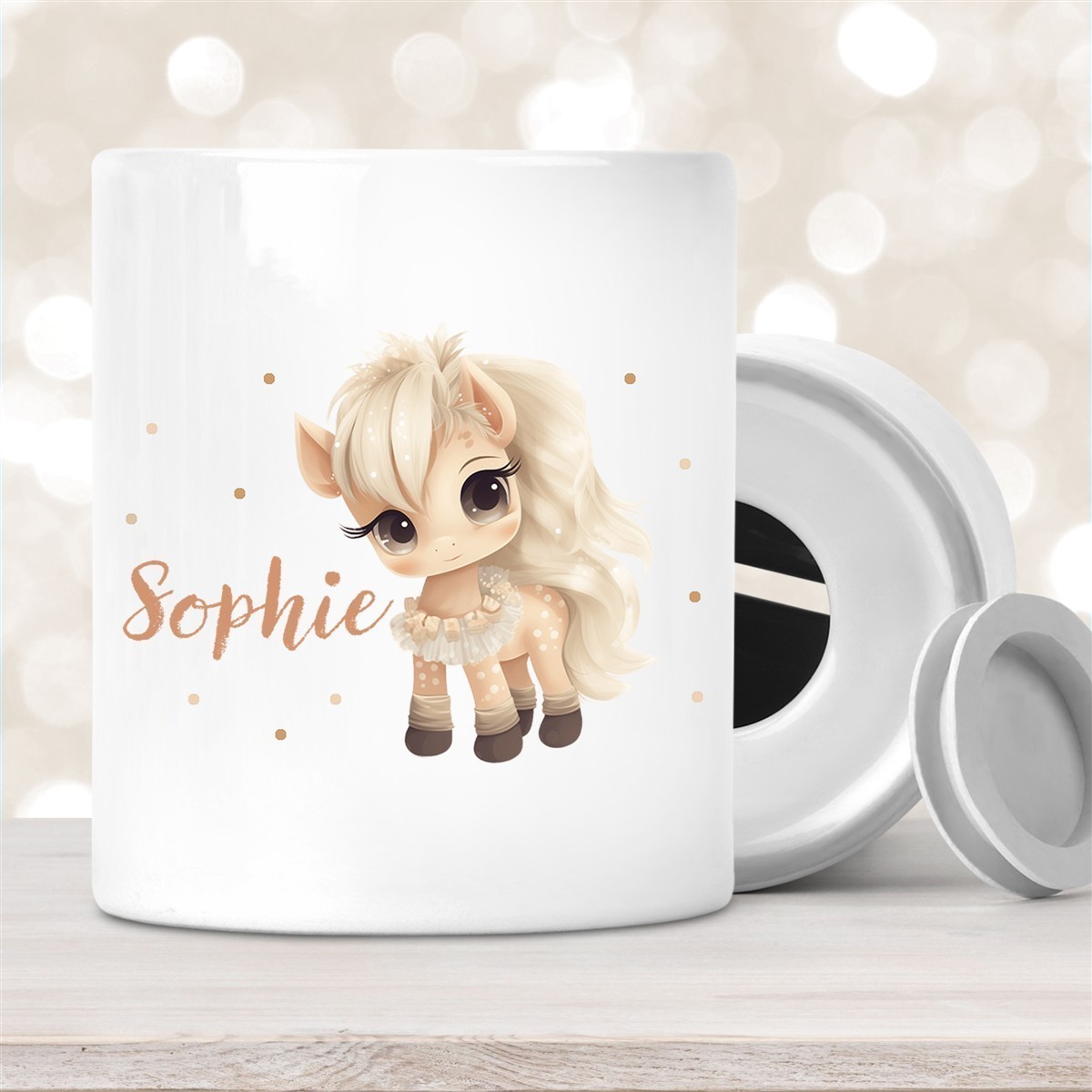 Spardose mit Wunschname Pferd #8 personalisiert Spardose mit Wunschname Pferd #8 personalisiert