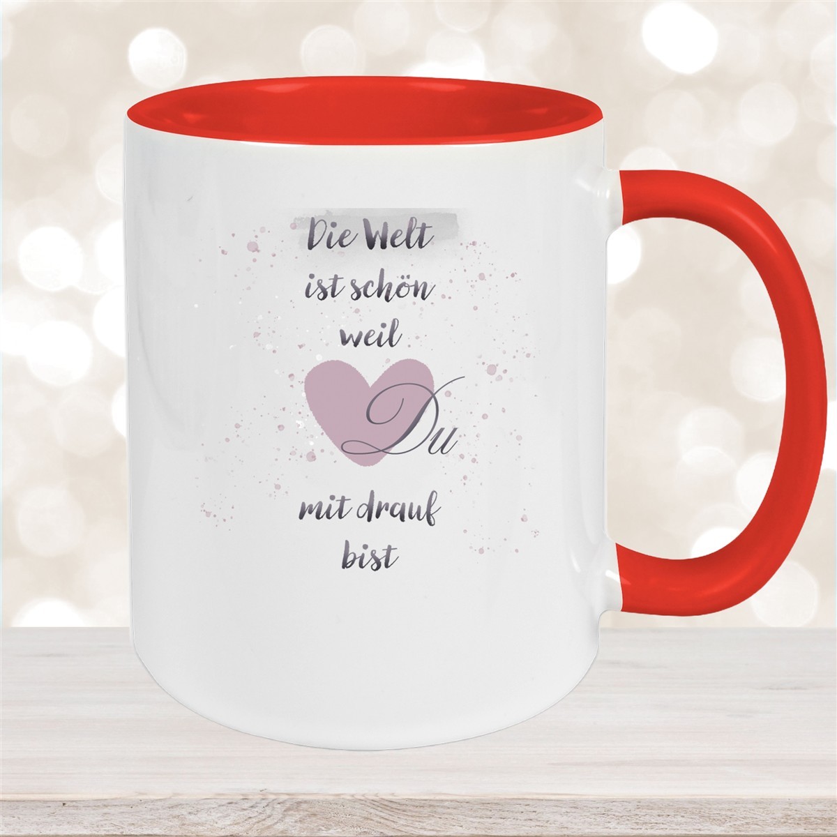 Tasse Freundschaft Liebe Sprüche #2 Keramik Rot
