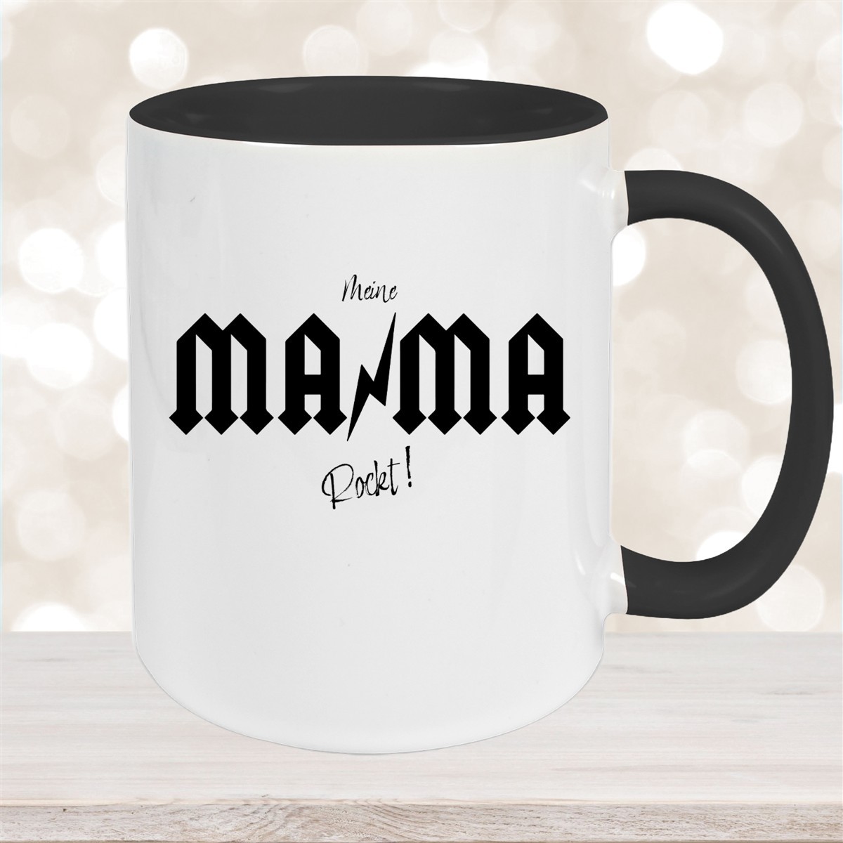 Tasse Muttertag #3 Wunschnamen Keramik Personalisiert Schwarz