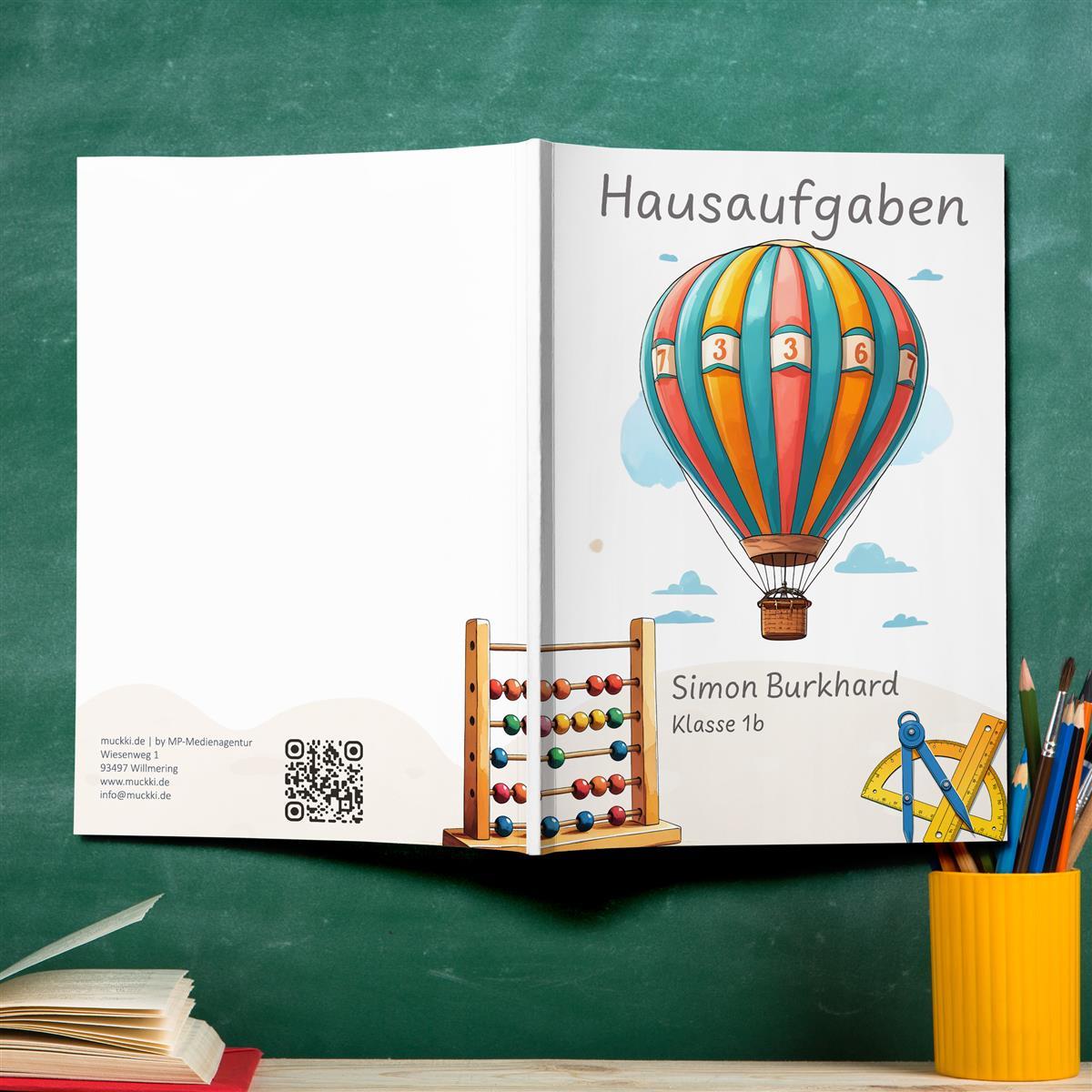 Hausaufgabenheft Mathe 2 DIN A5 - 48 Blatt mit Name und Klasse