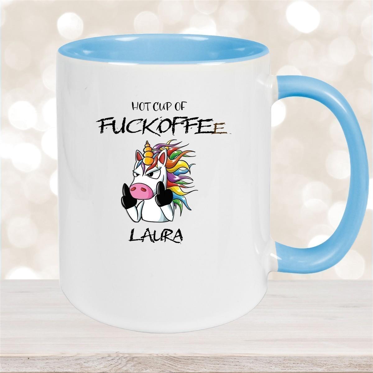 Tasse Einhorn 9 Wunschname Keramik Kinderbecher personalisiert versch. Farben