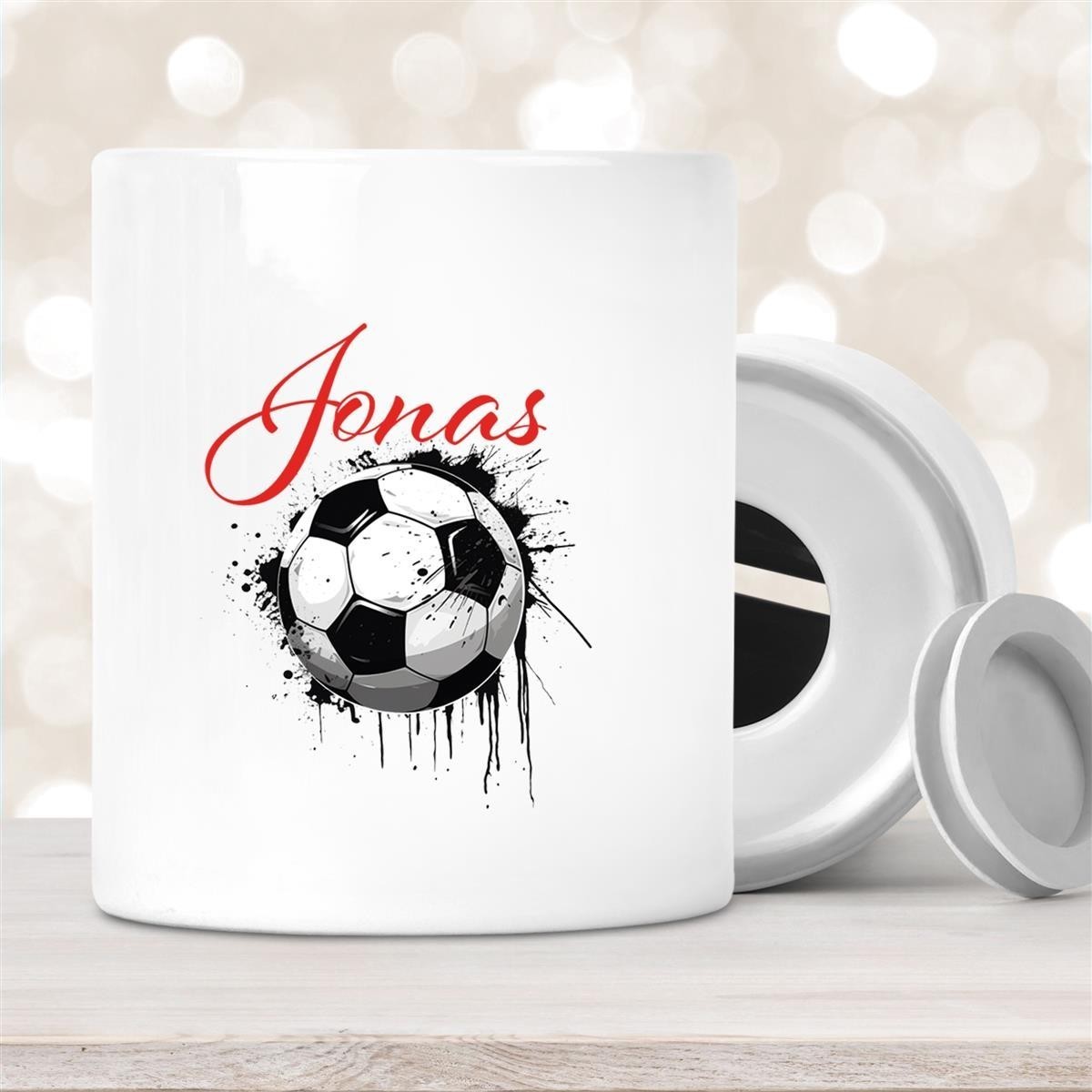 Spardose mit Wunschname Fußball # 19 personalisiert Spardose mit Wunschname Fußball # 19 personalisiert