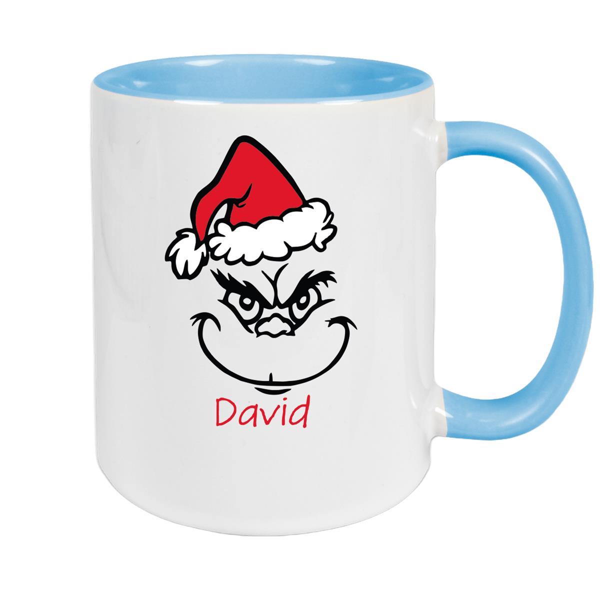 Tasse Wunschname Weihnachten Grinch 11 Keramik Kinderbecher versch. Farben