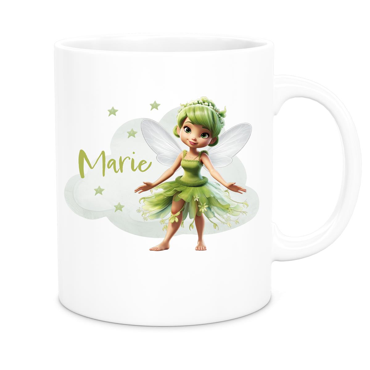 Tasse Fee 3 Wunschname Keramik Kinderbecher personalisiert versch. Farben
