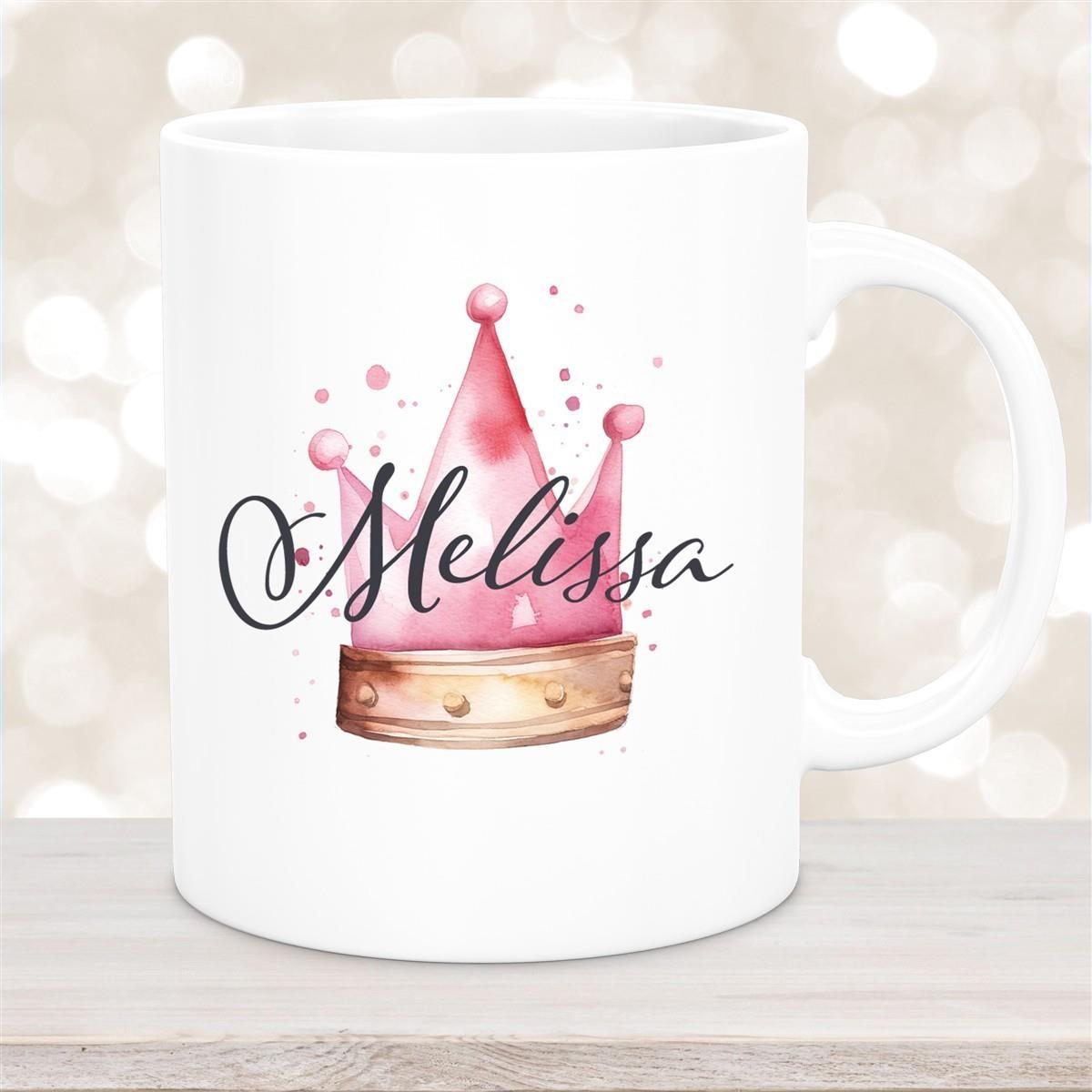 Tasse Krone 1 Wunschname Keramik Kinderbecher personalisiert versch. Farben