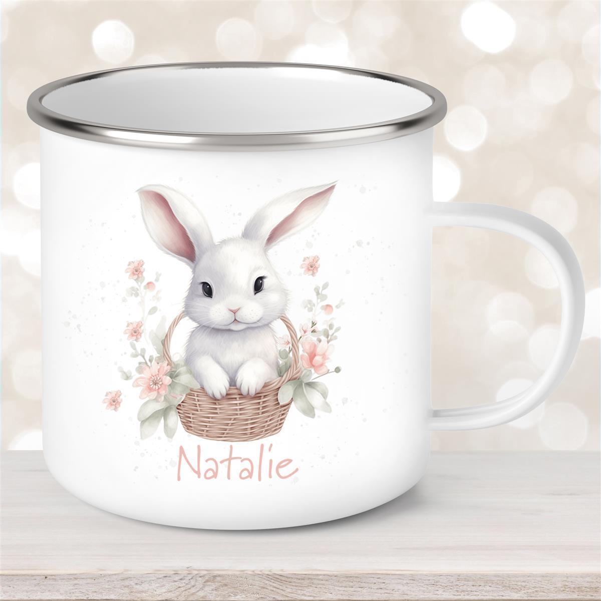 Tasse Hase #1 Wunschnamen personalisiert Emaillie