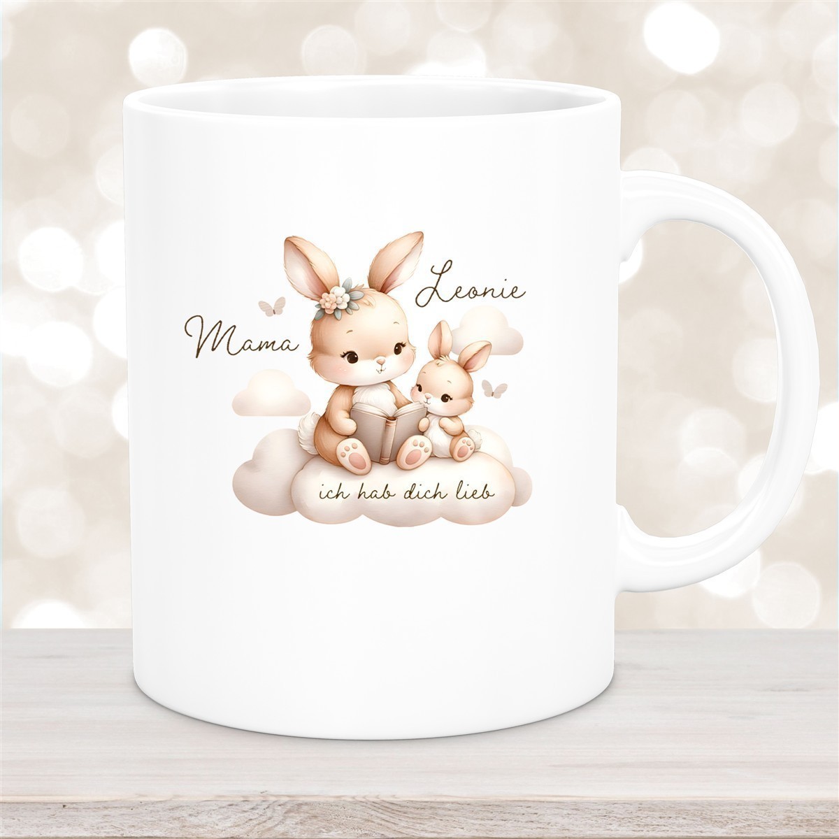 Tasse Muttertag #6 Wunschnamen Keramik Personalisiert Weiß Tasse Muttertag #6 Wunschnamen Keramik Personalisiert versch. Farben