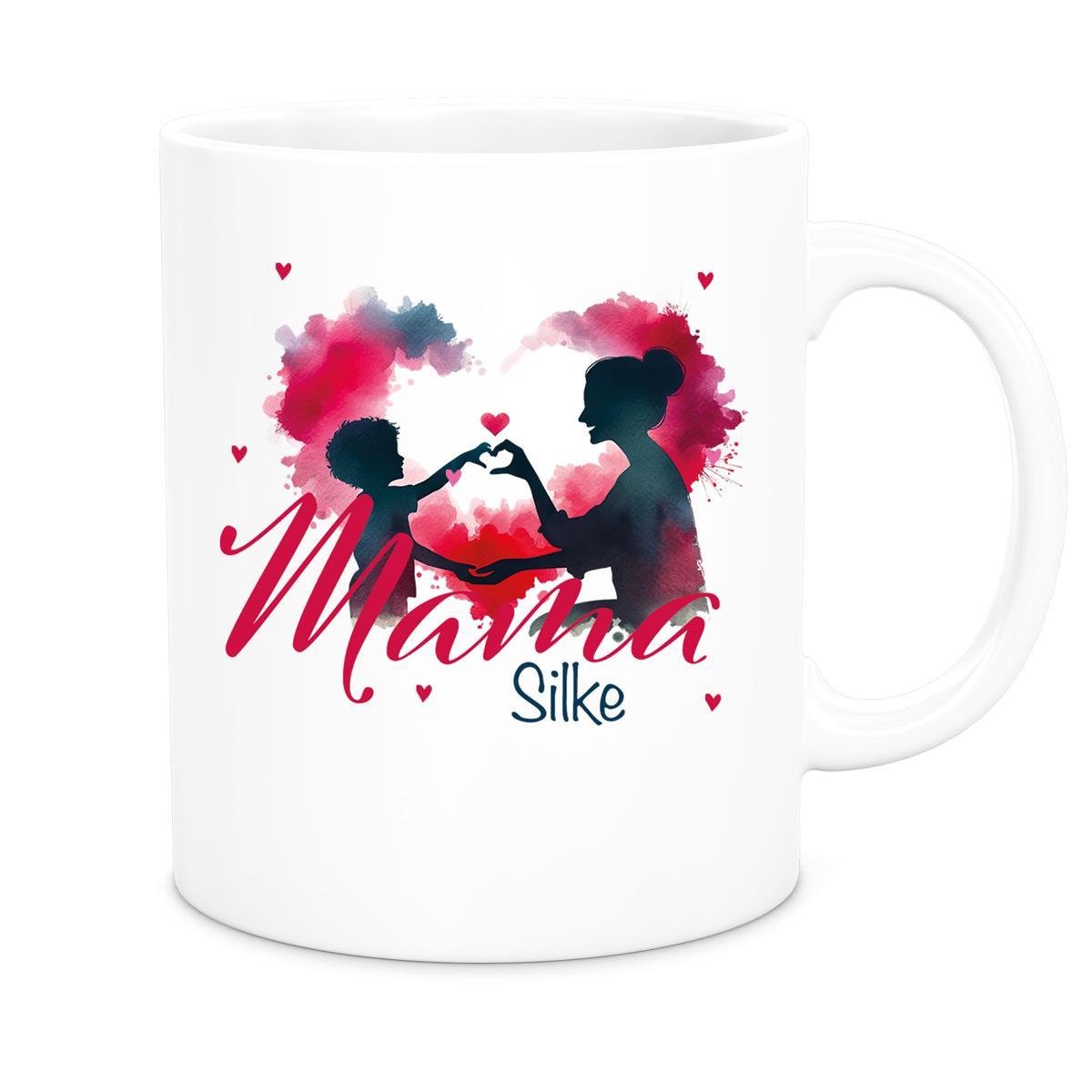 Tasse Muttertag 12 Wunschnamen Keramik Personalisiert versch. Farben