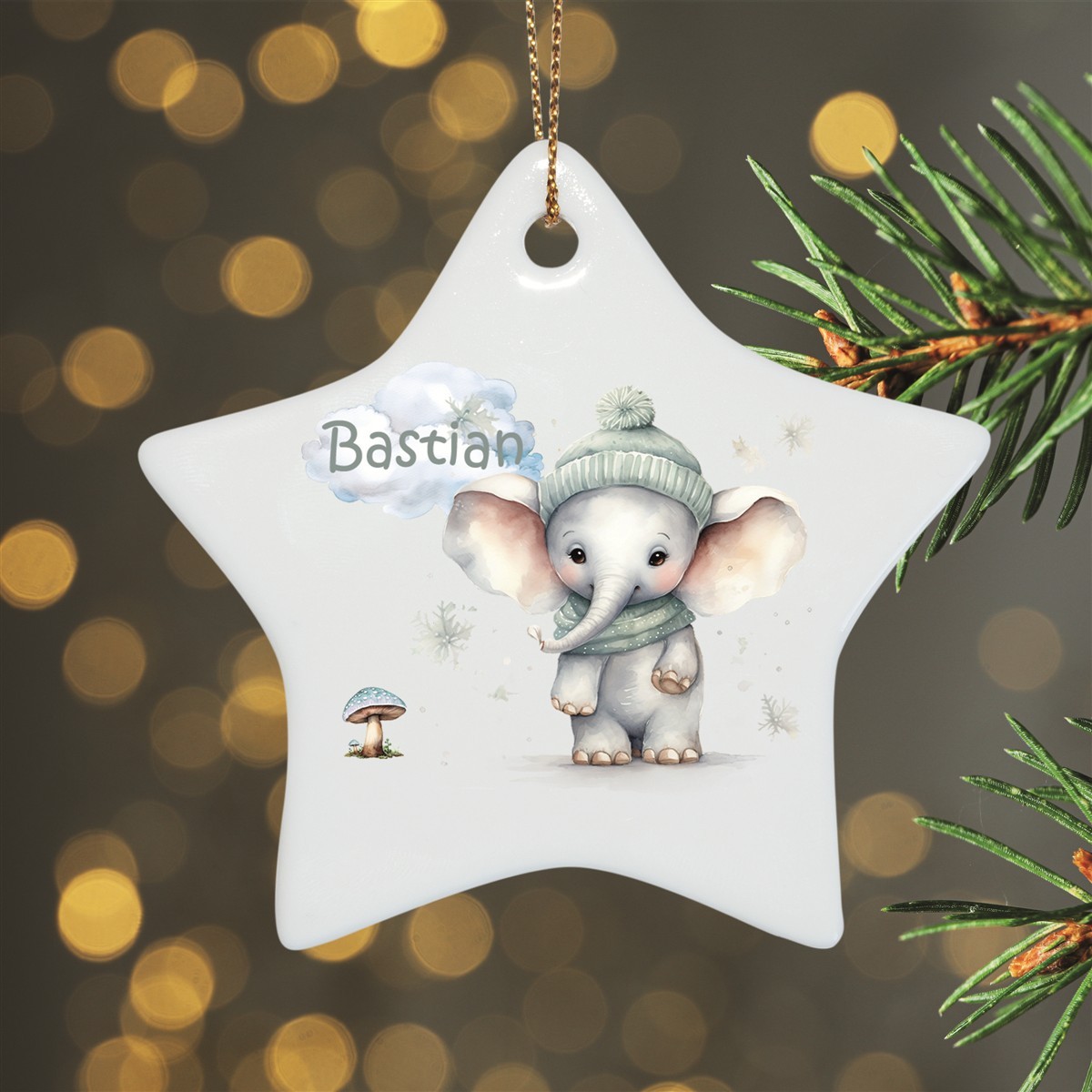 Christbaumanhänger Weihnachten Elefant #1 Ornament Christbaumschmuck versch. Formen