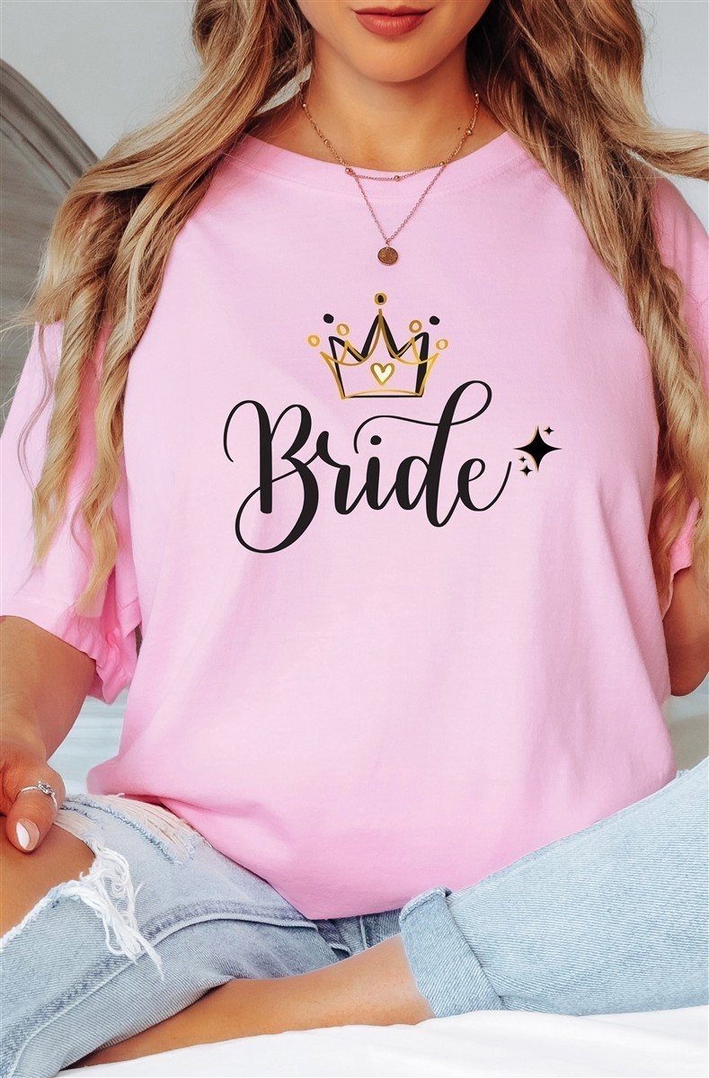 T-Shirt Bride #03– Damen-Shirt für den Junggesellinnenabschied Bride-Pink-XXL