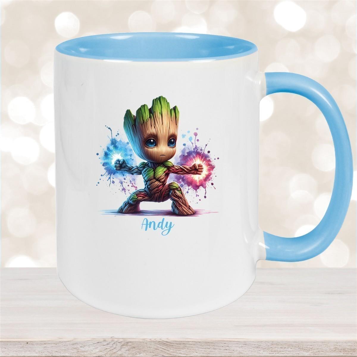 Tasse Wunschname Baby-Groot 8 Keramik Kinderbecher personalisiert versch. Farben