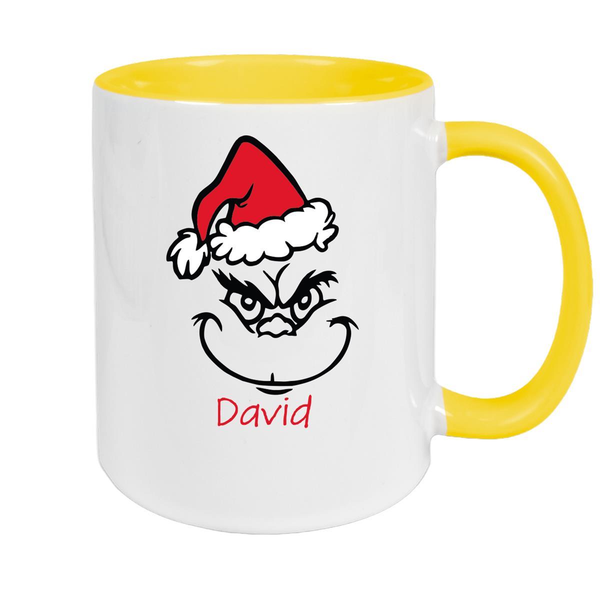 Tasse Wunschname Weihnachten Grinch 11 Keramik Kinderbecher versch. Farben
