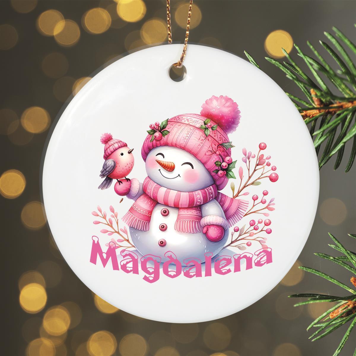 Weihnachtsanhänger personalisiert Schneemann 1 Name Motiv Anhänger Keramik, Weihnachtsschmuck, Weihnachtskugel, Christbaumschmuck versch. Formen