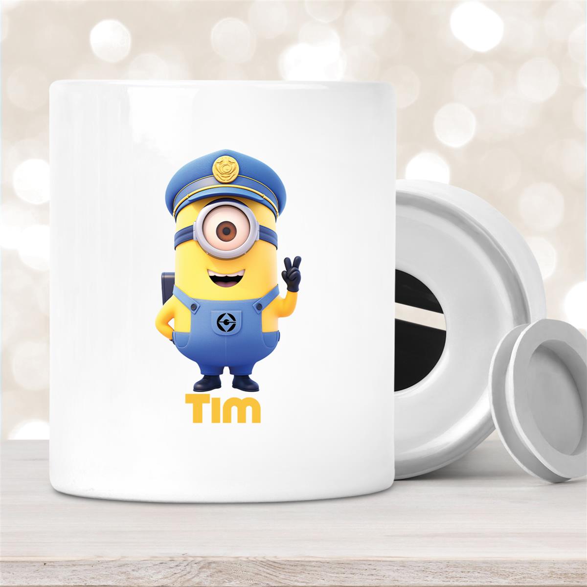 Spardose Minions Kinder Minion #5 Polizei Wunschname personalisiert
