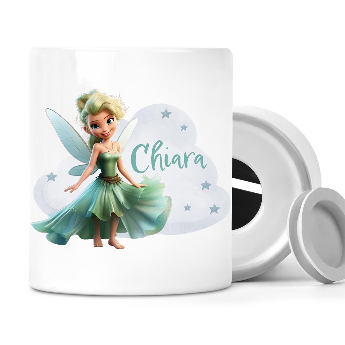 Spardose mit Wunschname Fee 5 personalisiert