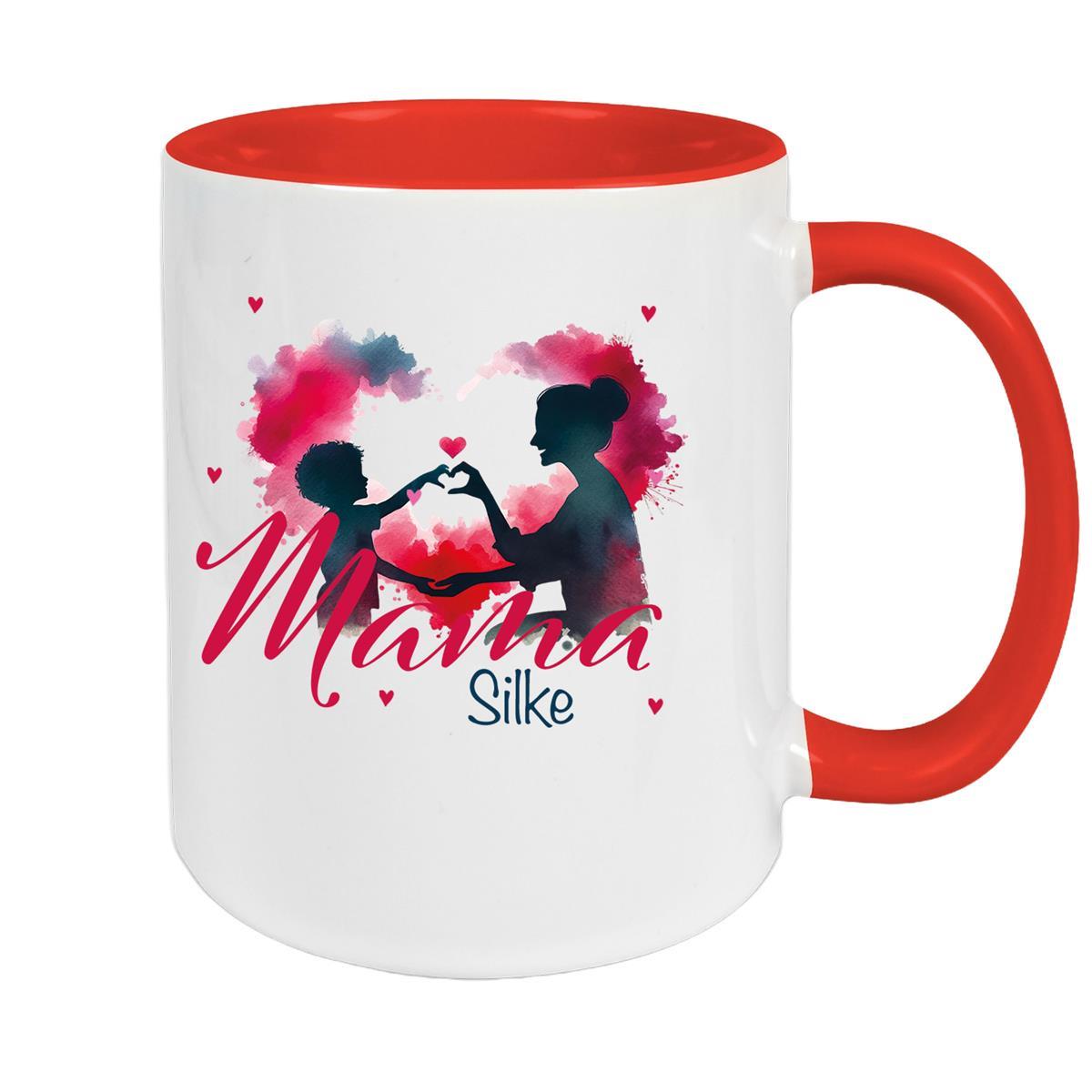 Tasse Muttertag 12 Wunschnamen Keramik Personalisiert versch. Farben