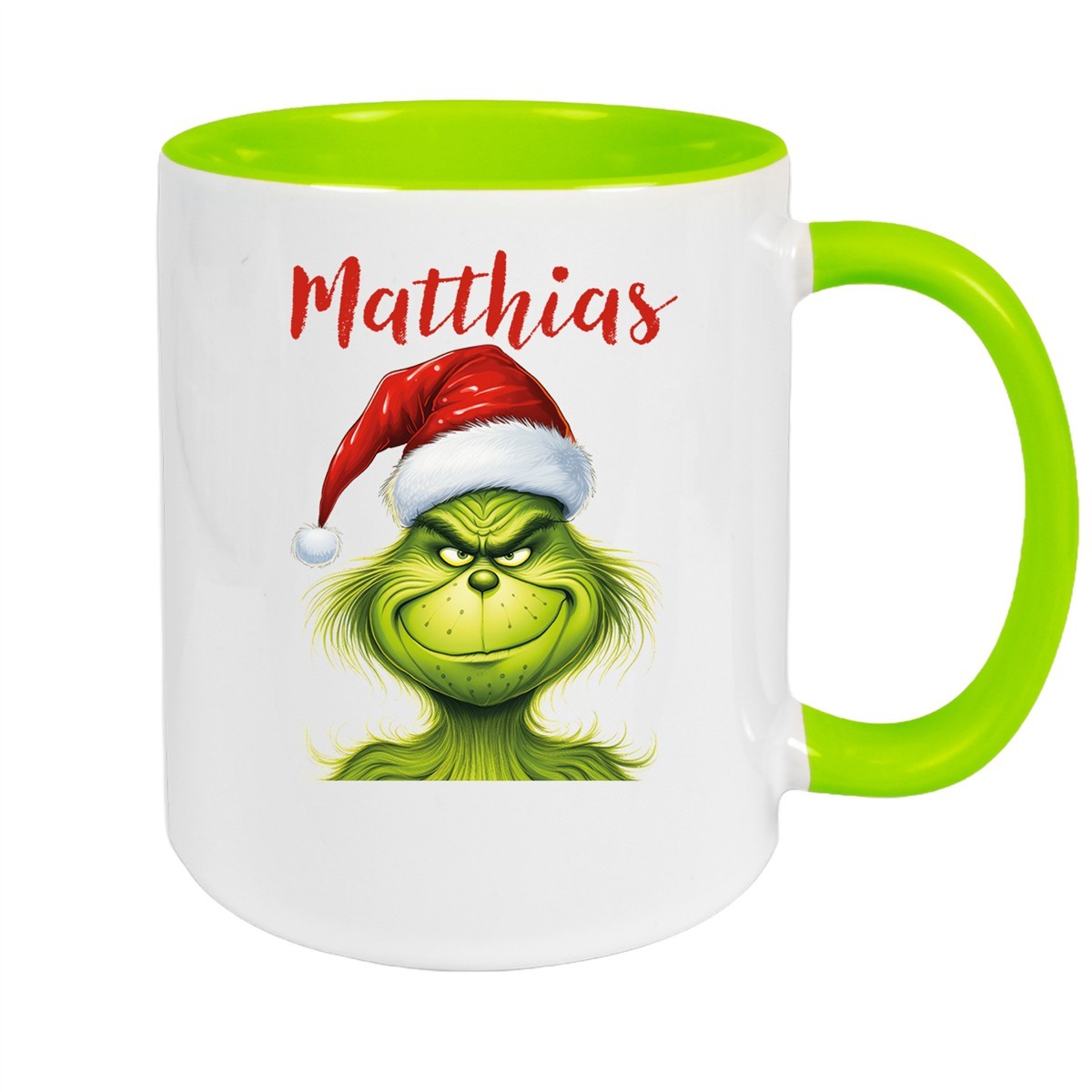 Tasse Wunschname Weihnachten Grinch #3 Keramik Kinderbecher versch. Farben