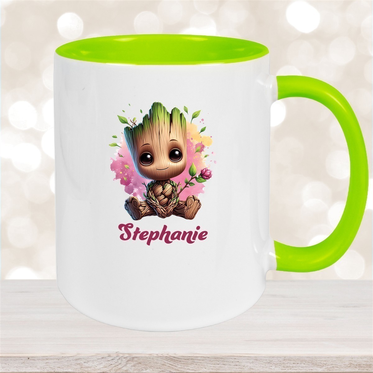 Tasse Baby-Groot #3 Wunschname Keramik Kinderbecher personalisiert versch. Farben